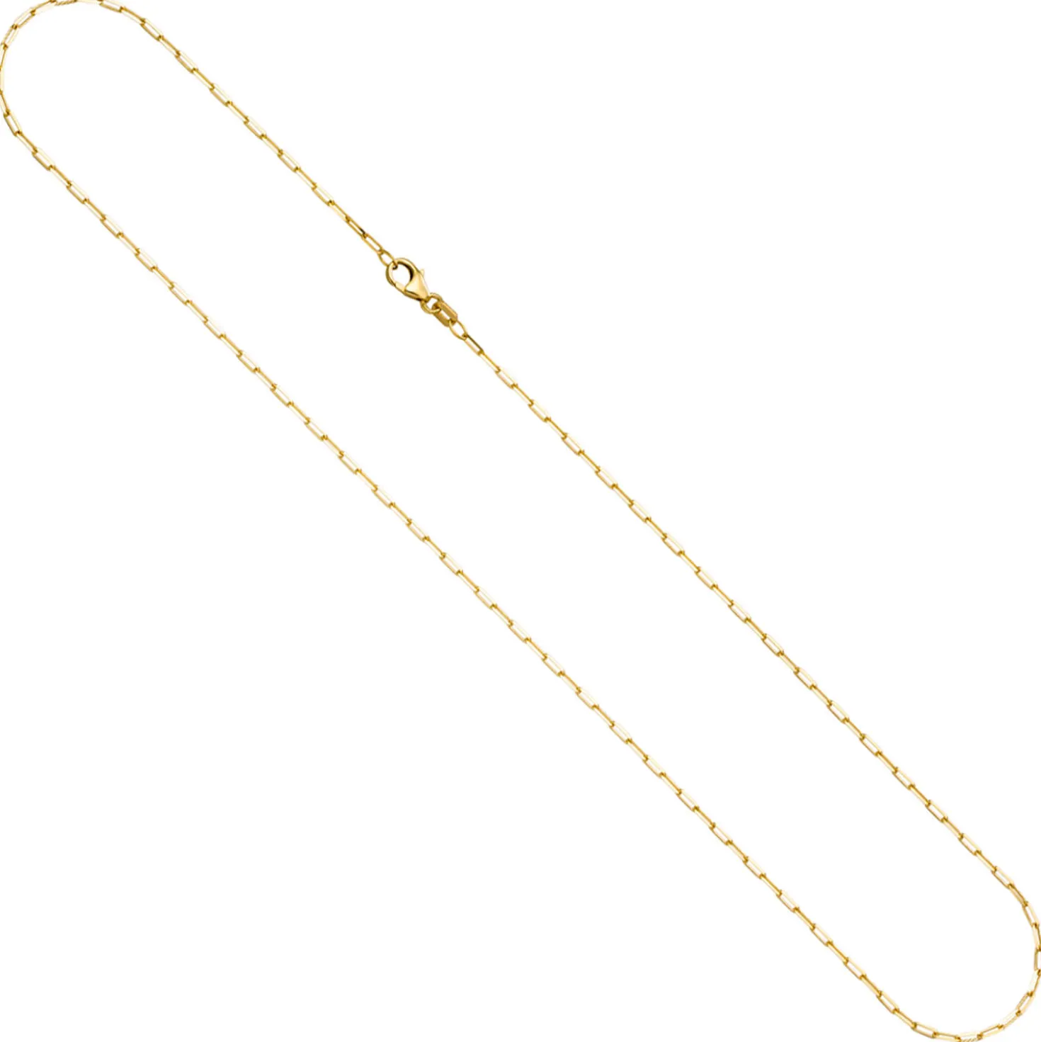 1,6mm Weit-Ankerkette Halskette aus 585 Gold Gelbgold massiv diamantiert 45cm