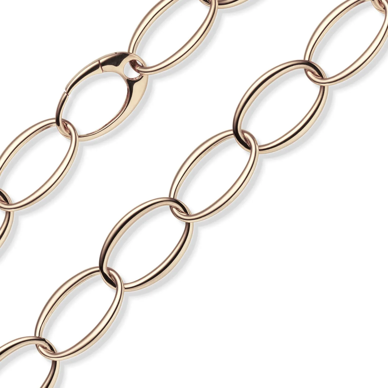 18mm Weit-Anker-Kette Phantasiekette Halsschmuck aus 585 Gold Rotgold oval 60cm
