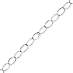 18mm Weit-Anker-Kette Phantasiekette Halsschmuck aus 585 Gold Weißgold oval 50cm