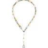 7mm Y-Kette Collier Anker weit vierkant Kette aus Edelstahl bicolor 47cm