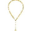 7mm Y-Kette Collier Anker weit vierkant Kette aus Edelstahl gold-farben 55cm