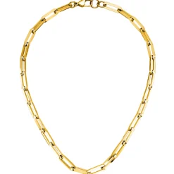 7mm Y-Kette Collier Anker weit vierkant Kette aus Edelstahl gold-farben 55cm