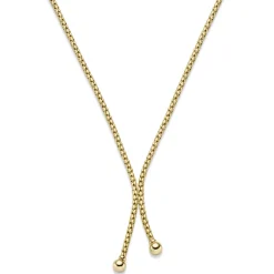 3,5mm Y-Kette Fantasie-Kette Collier aus 585 Gold Gelbgold mattiert 50cm