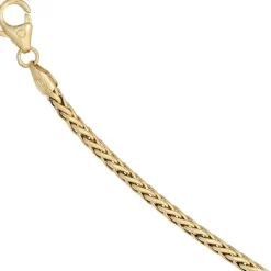 2,6mm Zopfarmband Armkette Armschmuck aus 585 Gold Gelbgold 19cm