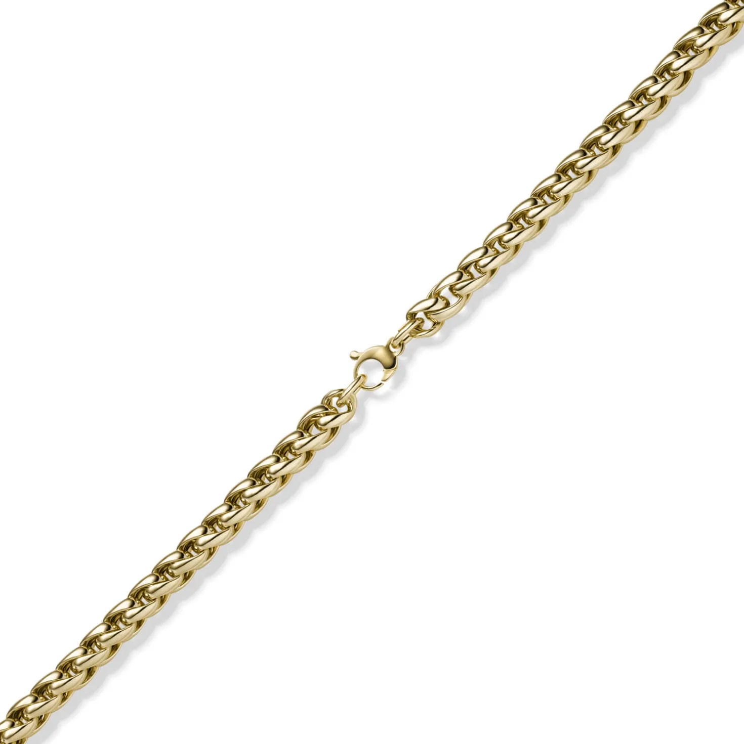 8,5mm Zopf-Armband aus 585 Gold Gelbgold 20cm Armschmuck Armkette glänzend