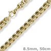 8,5mm Zopf-Kette Collier 585 Gold Gelbgold 50cm Halsschmuck Halskette glänzend