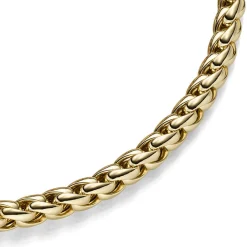 8,5mm Zopf-Kette Collier 585 Gold Gelbgold 50cm Halsschmuck Halskette glänzend