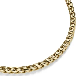 8,5mm Zopf-Kette Collier 585 Gold Gelbgold 50cm Halsschmuck Halskette glänzend