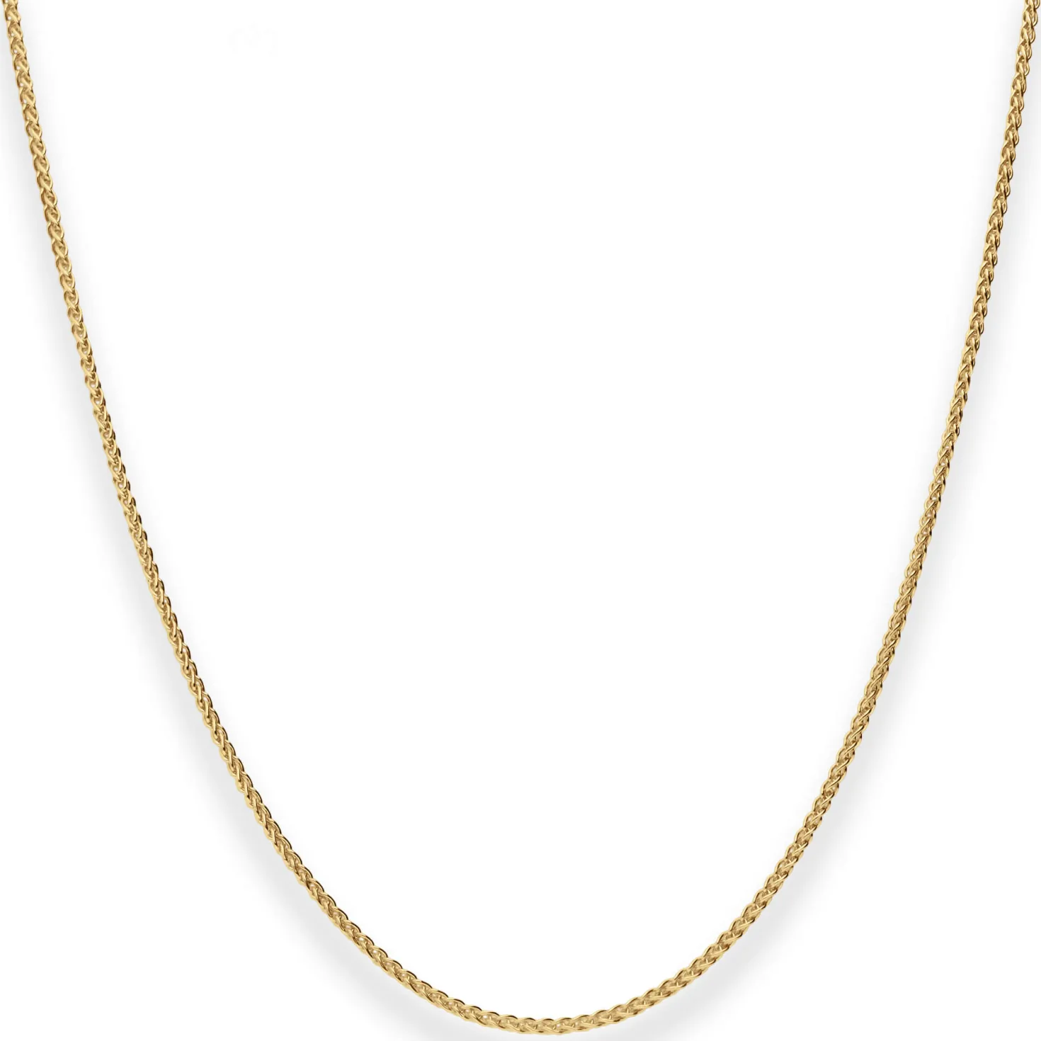 1,3mm Zopfkette Goldkette Collier Halskette aus 750 Gold Gelbgold 50cm