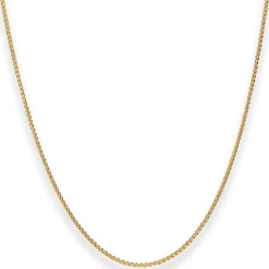 1,3mm Zopfkette Goldkette Collier Halskette aus 750 Gold Gelbgold 40cm