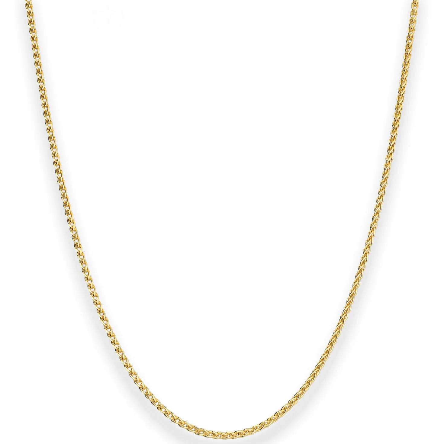 1,7mm Zopfkette Goldkette Collier Halskette aus 375 Gold Gelbgold 45cm