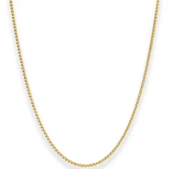 1,7mm Zopfkette Goldkette Collier Halskette aus 375 Gold Gelbgold 50cm