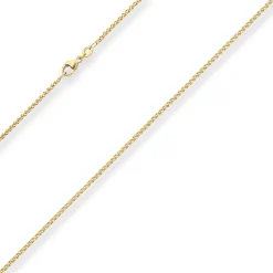 1,7mm Zopfkette Goldkette Collier Halskette aus 375 Gold Gelbgold 50cm