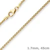 1,7mm Zopfkette Goldkette Collier Halskette aus 333 Gold Gelbgold 45cm