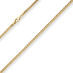 2,7mm Zopfkette Goldkette Collier Halskette aus 585 Gold Gelbgold 45cm