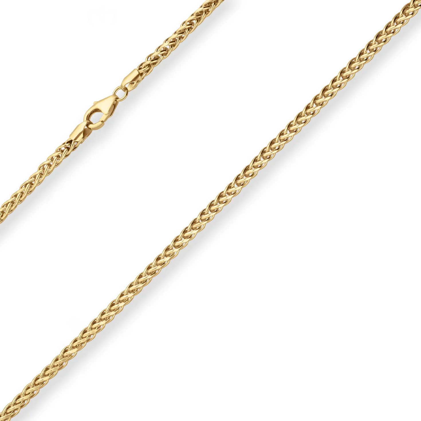 2,7mm Zopfkette Goldkette Collier Halskette aus 585 Gold Gelbgold 45cm