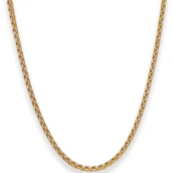 2,8mm Zopfkette Goldkette Collier Halskette aus 375 Gold gelb/weiß 45cm