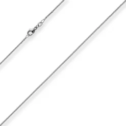 1,3mm Zopfkette Goldkette Collier Halskette aus 750 Gold Weißgold 45cm