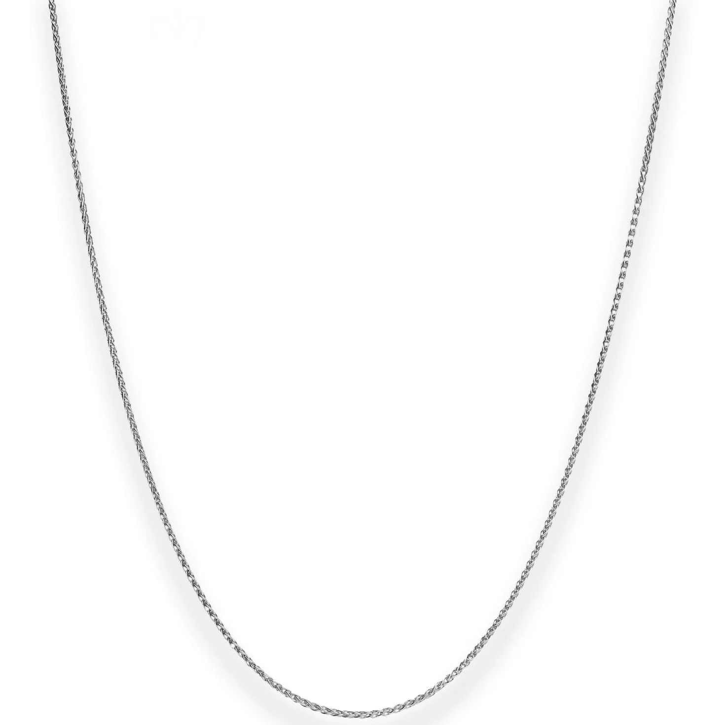 1,3mm Zopfkette Goldkette Collier Halskette aus 585 Gold Weißgold 50cm