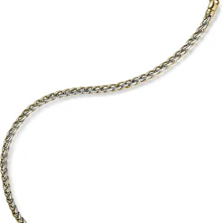 5,5mm Zopfkette Halskette Collier aus 585 Gold Gelbgold & Weißgold bicolor 50cm