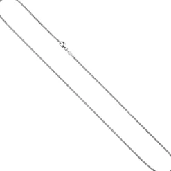 1,2mm Zopf-Kette Halsschmuck Halskette Collier aus 585 Gold Weißgold 42cm Damen