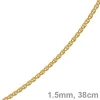 1,5mm Zopfkette Kette Collier aus 585 Gold Gelbgold, Goldkette, 38cm
