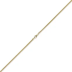 2mm Zopfkette Kette Collier aus 585 Gold Gelbgold, Goldkette, 55cm