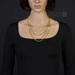 3mm Zopfkette Kette Collier aus 585 Gold Gelbgold, Goldkette, 50cm