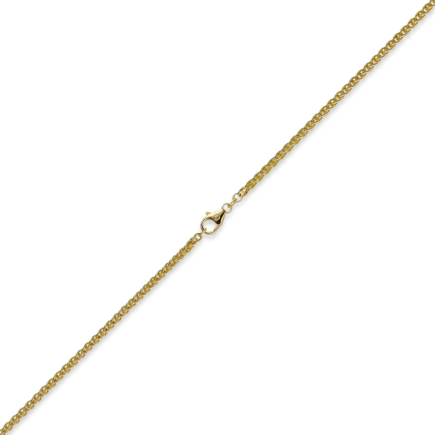 3mm Zopfkette Kette Collier aus 585 Gold Gelbgold, Goldkette, 55cm