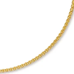 4mm Zopfkette Kette Collier aus 585 Gold Gelbgold, Goldkette, 60cm