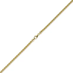 4mm Zopfkette Kette Collier aus 585 Gold Gelbgold, Goldkette, 45cm