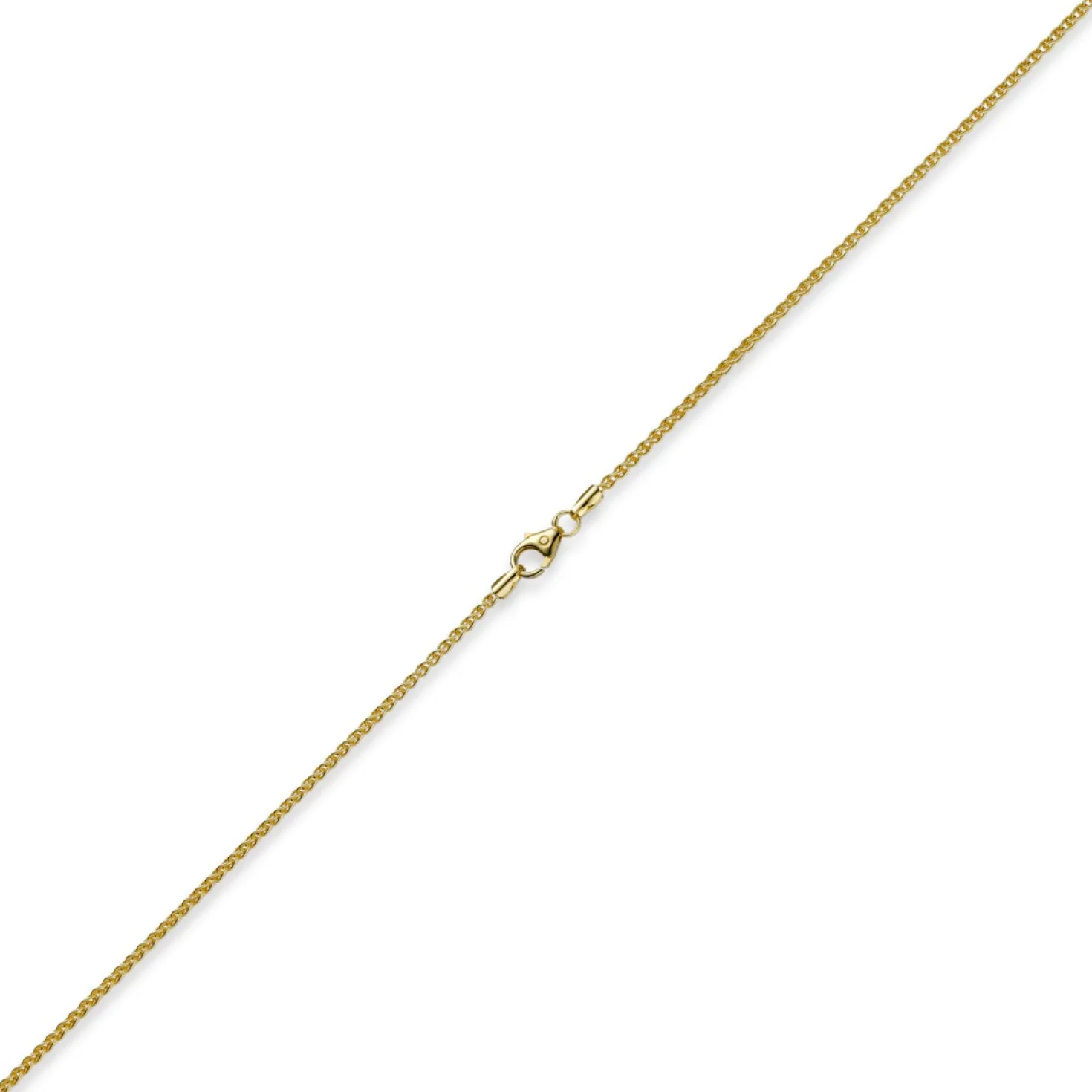 1,5mm Zopfkette Kette Collier aus 750 Gold Gelbgold Goldkette 55cm Unisex