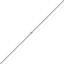 2mm Zopfkette Kette Collier aus 585 Gold Weißgold, Goldkette, 40cm