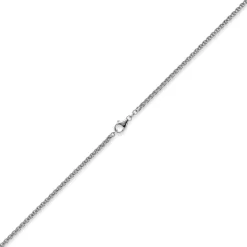 3mm Zopfkette Kette Collier aus 585 Gold Weißgold, Goldkette, 60cm