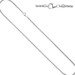 2,2mm Zopfkette Kette Collier aus 925 Silber Sterlingsilber 45cm