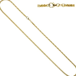 1,9mm Zopfkette Kette Collier Halskette 585 Gelbgold Weißgold Gold 45cm