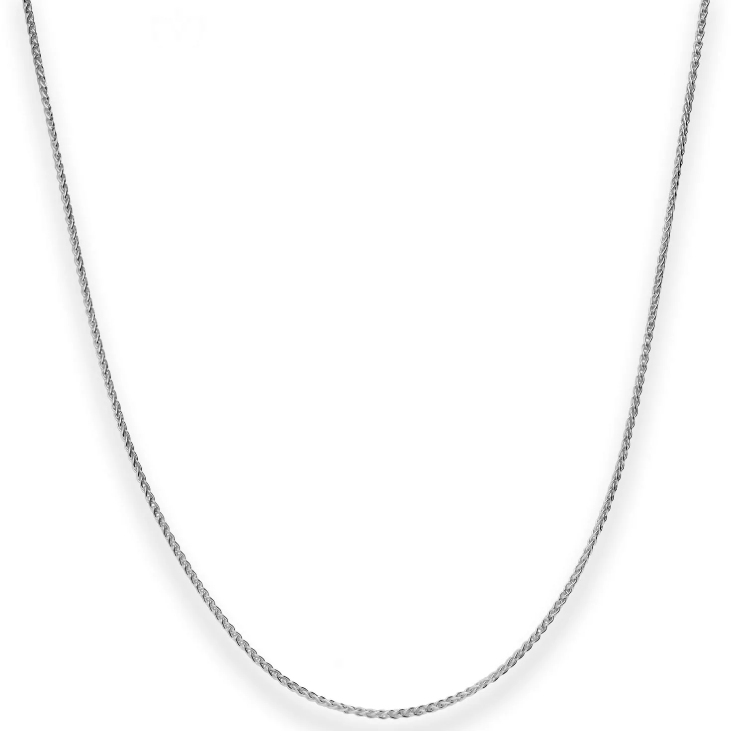 1,1mm Zopfkette Platinkette Collier Halskette aus 950 Platin 45cm