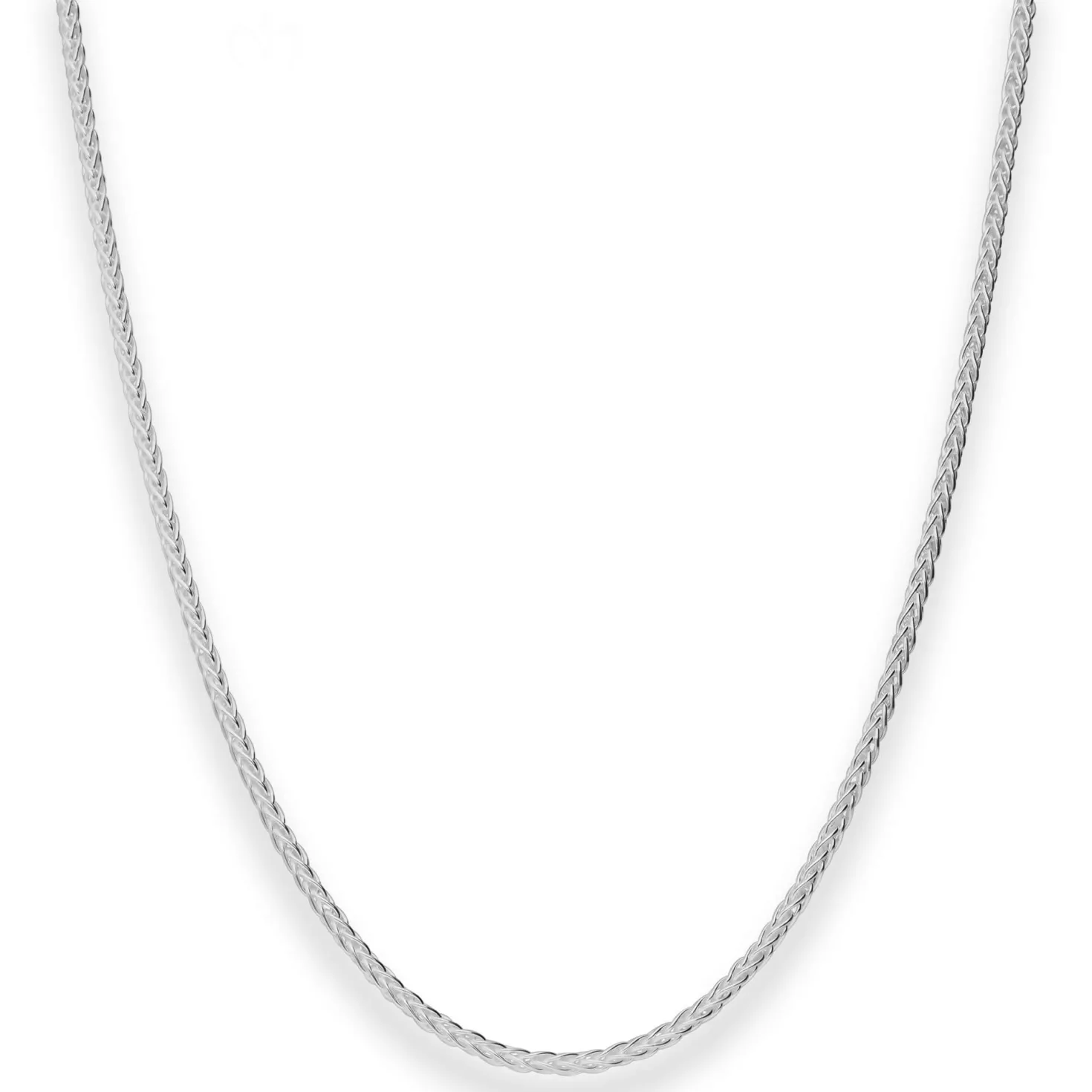 2mm Zopfkette Silberkette Collier Halskette aus 925 Silber 40cm