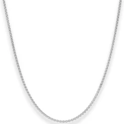 1,7mm Zopfkette Silberkette Collier Halskette aus 925 Silber 50cm