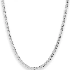 3,2mm Zopfkette Silberkette Collier Halskette aus 925 Silber 50cm