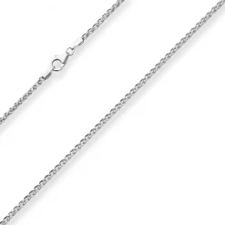 2,5mm Zopfkette Silberkette Collier Halskette aus 925 Silber 50cm
