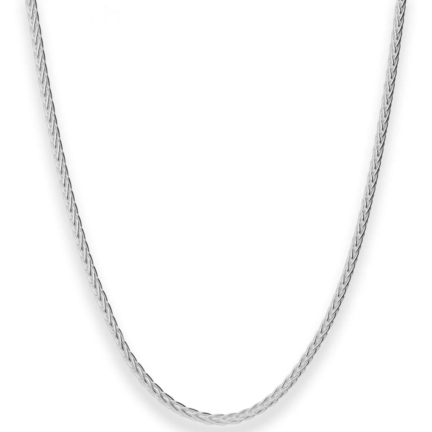 2,6mm Zopfkette Silberkette Collier Halskette aus 925 Silber 45cm