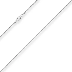 1,3mm Zopfkette Silberkette Collier Halskette aus 925 Silber rhodiniert 55cm