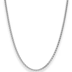 2,5mm Zopfkette Silberkette Collier Halskette aus 925 Silber rhodiniert 60cm