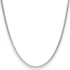 2,1mm Zopfkette Silberkette Collier Halskette aus 925 Silber rhodiniert 50cm