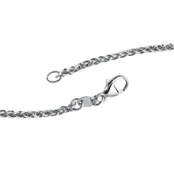 2,2mm Zopfkette Zopf Kette Collier, 925 Silber, Silberkette, 50cm