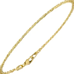 2,7mm Zwillingspanzerarmband Armband Armschmuck aus 333 Gelbgold 19cm