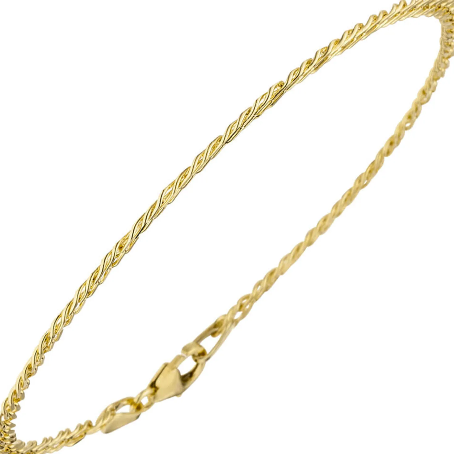 2,7mm Zwillingspanzerarmband Armband Armschmuck aus 333 Gelbgold 19cm