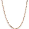 2,1mm Zwillingspanzerkette Collier Halskette aus 585 Gold Rotgold 40cm