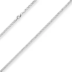2,9mm Zwillingspanzerkette Collier Halskette aus 925 Silber rhodiniert 45cm